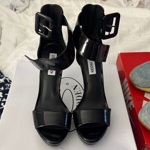 Steve Madden Glossy Black Heels
